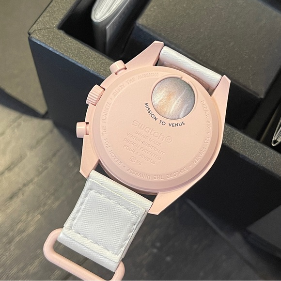 🆕swatch × omega bioceramic moonswatch mission to venus pink watch - Picture 6 of 9